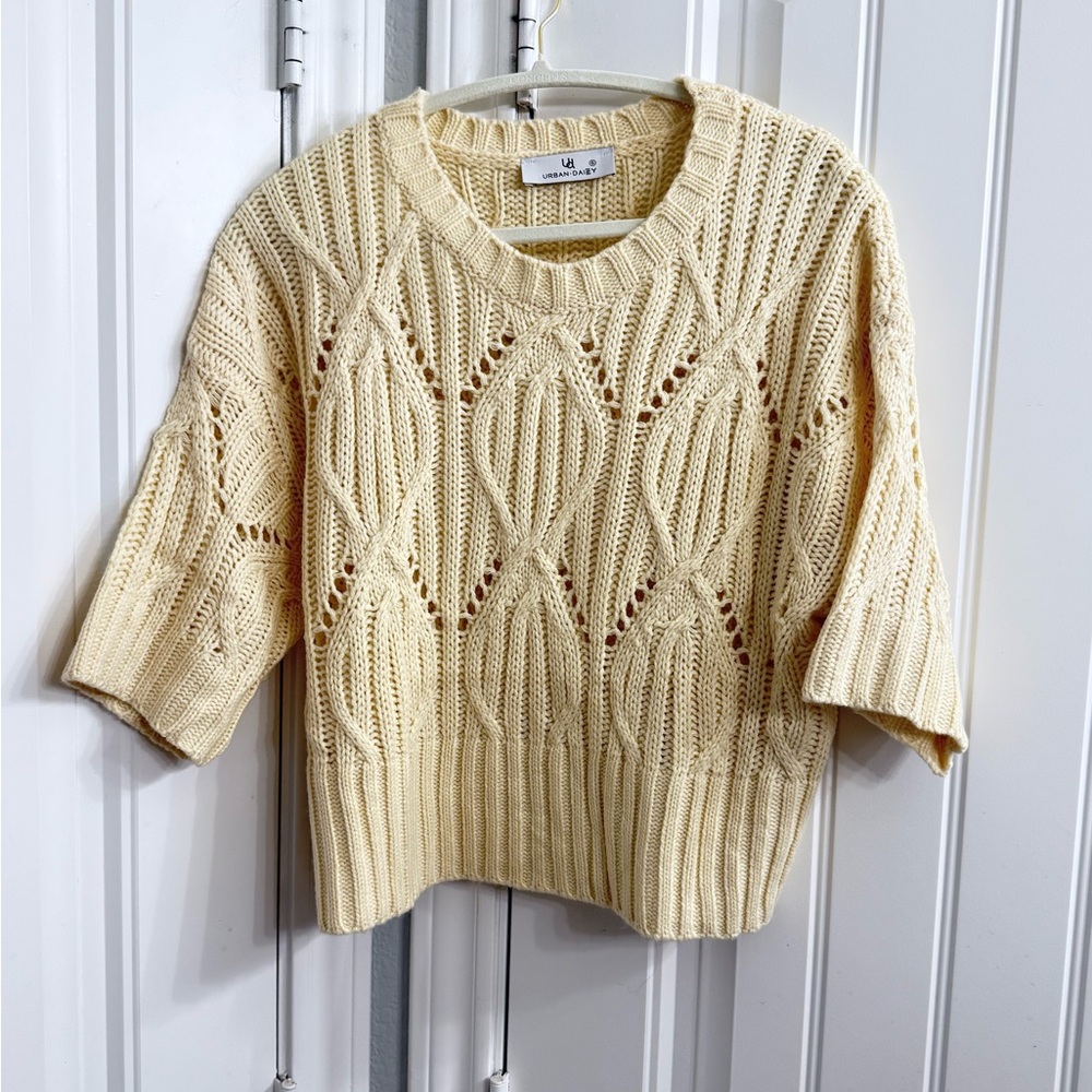 Elegant Cream Knit Sweater